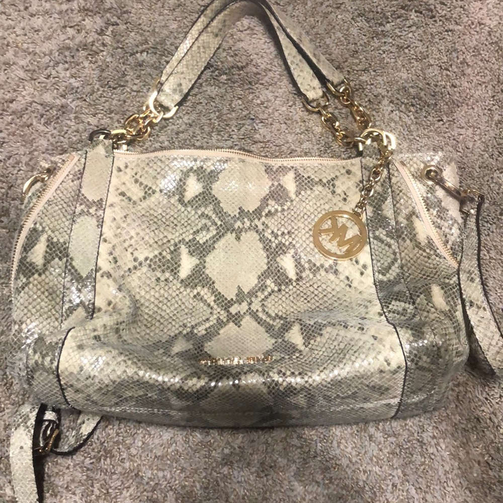 Beautiful snake skin Micheal kors bag